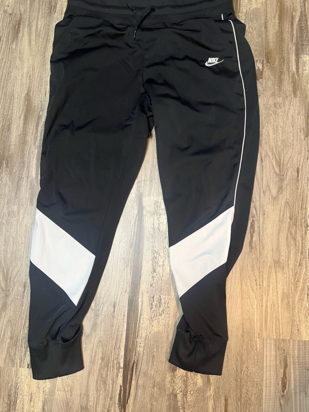 Nike Black Jogger Pants with White Panels